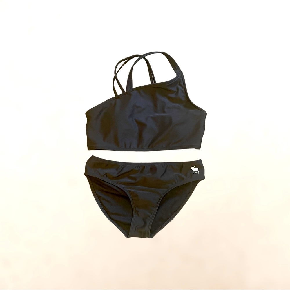 Abercrombie kids black two piece swim suit. Never worn. Size 11/12.